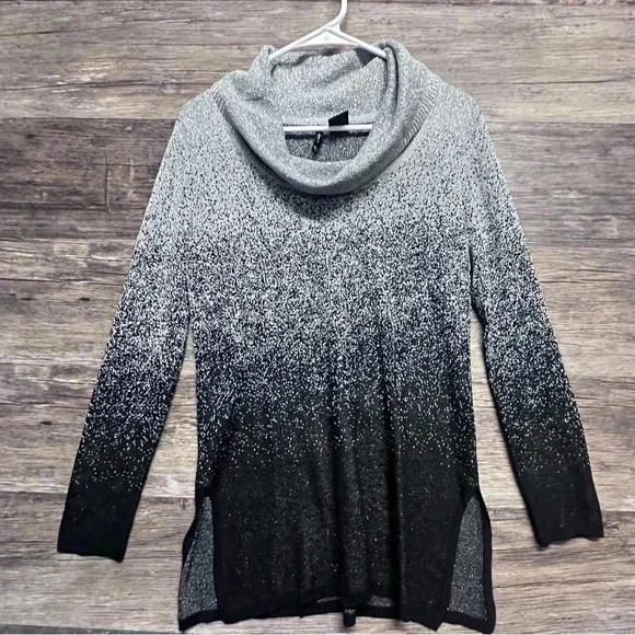 new directions Black & Gray Ombré Cowl Neck Sweater - Picture 1 of 6